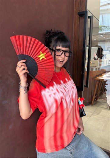 Festive Tết Fashion: Metal Blur Red Tee & Denim Pants