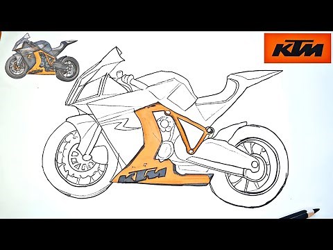 KTM Bike Drawing Tutorial 🔥🔥
