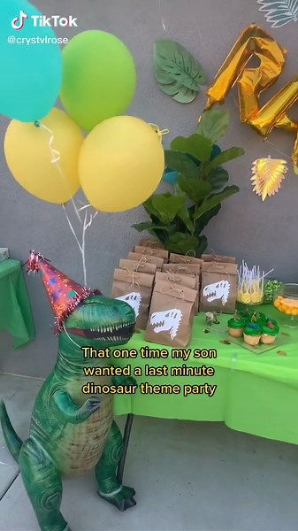 Last Minute Dinosaur Theme Birthday Party Ideas