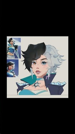 Luna Snow ❄️ (half) speedpaint #lunasnow #marvelrivals #speedpaint