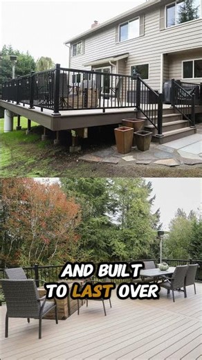Woodinville Deck Transformation Before ➜ After Composite Build #woodinvilleWA #DeckBuilder #PNWdeck