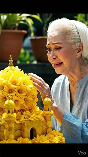 miniatur masjid ini nenek buat dari bunga helenium#ai #miniatur #miniaturmasjid #viralvideo