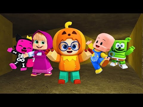 ROBLOXIFIED NEXTBOTS MEGA PARTY with Cuquin, Masha, HALLOWEEN Pinkfong & Hogi CHASE l Garry's Mod