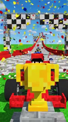 Minecraft racing car #asthetic #minecraft #animation #viral