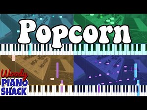 Popcorn song piano synthesia tutorial (Moog synthesizer)