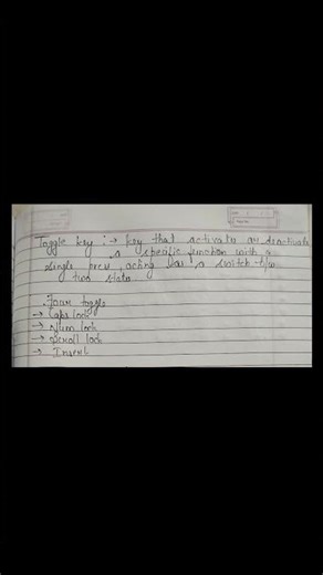 Computer topic. Toggle key. psssb exams #psssbexamperperation