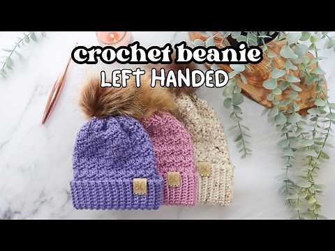 LEFT HANDED CROCHET: Crochet Beanie Tutorial - The Prim Beanie