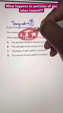 What happens to particles of gas when heated?