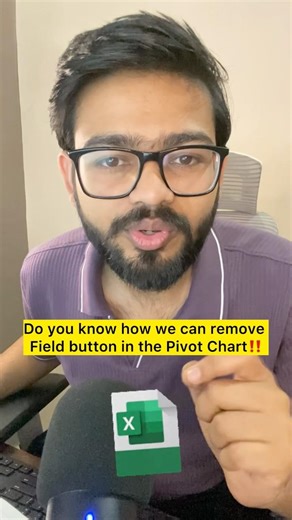 Do you know how to remove Field Button in Pivot Chart‼️ #excel #exceltips #shorts