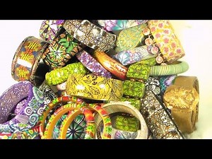 Sculpey Silk Screened Bangle