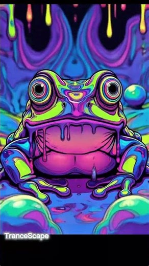 “Hypno Frog 🐸🌀 Psychedelic Cartoon Visual Trip | Neon Melt Animation 4K”