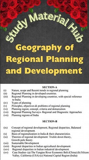 Geography of Regional Planning and Development Full study material #regional #planning #development