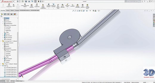 【SolidWorks】模拟管道弯曲运动动画 Simulate Pipe Bending in Solidworks Motion