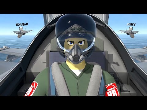Flying the Top Gun mission with wingmen in VTOL VR!