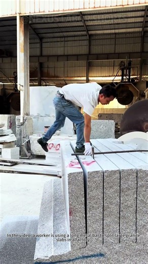 Processing Granite Slabs in the Factory! #StoneWor