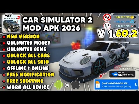 CAR SIMULATOR 2 MOD APK 1.60.2 Terbaru 2026 - Unlimited Everything & Unlock All Cars