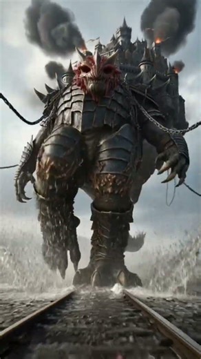 The Iron March of the God-Beast​#DarkFantasy #AIArt #Steampunk #ConceptArt