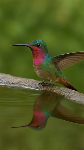 Hummingbird Drinking Water🥰🥰🥰 | Hummingbird Friends