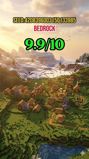 sEED:4208396003150133985 Version:Bedrock #minecraft #minecraftseeds #minecraftbedrock #sEED