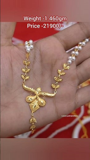 Gold pearl necklace designs with price #shorts #viralshorts #shortsfeed #pearlnecklaces #necklace