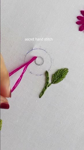 Basic embroidery easy flower || how to do basic flower stitch #handbroidery #shortvideo #viralshort