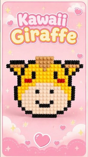 🦒 Kawaii Giraffe with #PixBrix | #PixelArt 🧩