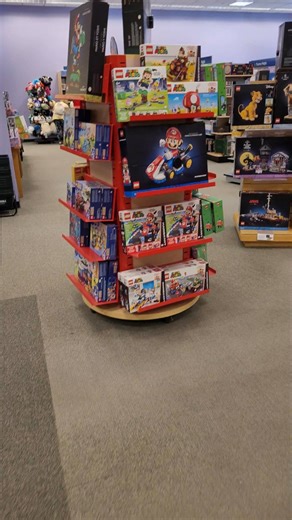 Mario Lego sets at the Barnes & Noble bookstore but no Luigi that I can see?