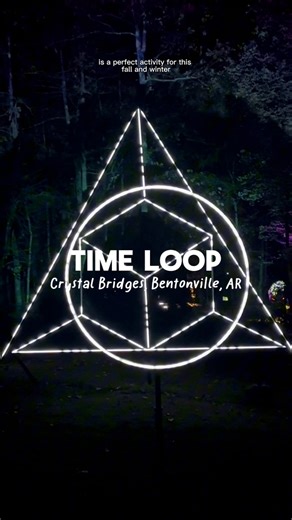 Time Loop is located at Crystal Bridges in the North Forest, created by the Klip Collective. The immersive art experience is open until Jan 4th. Go to the Crystal Bridges website to get your tickets! Adults are $25.50, ages 11-18 are $15.30 and kids 10 and under are free! #crystalbridges #timeloop #klipcollective #bentonvillearkansas #artexperience | Tarra Quinn