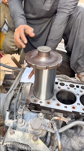 Perfect Press-Fit! Fast & Effective Cylinder Sleeve Installation #viral #automobile #shorts