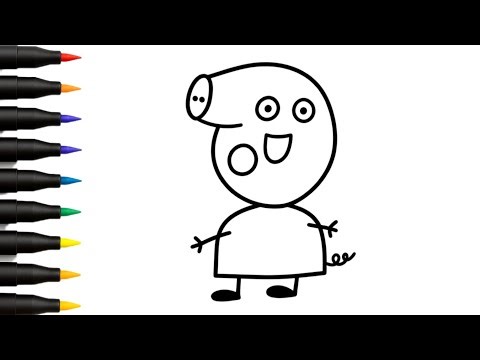 How to Draw Peppa Pig Easily | Step by Step Kids Drawing Tutorial