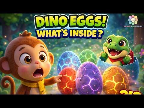 Monkey Adventure 🐒🥚 Dinosaur Eggs Surprise | T-Rex & Baby Dinosaurs for Kids