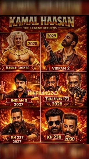 Kamal Hassan upcoming movies 👑⚔️👿👑☠️#trendingshorts #movie #nk -films2.3#movie