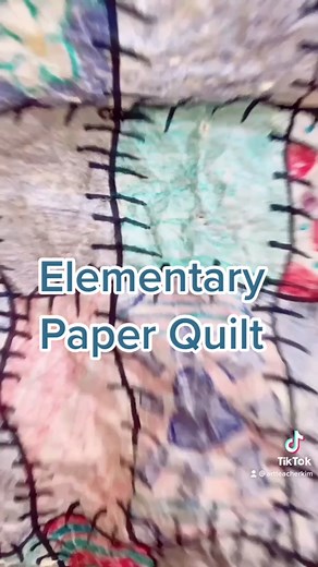 Paper Quilt! #elementary #positivity #artproject #kidsartsandcrafts #teachersoftiktok #quilt #paper #art