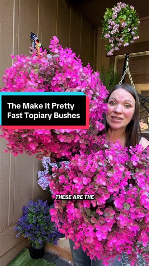 Replying to @Life with Boyz / Shannon (WB) TikTok made me do it 😭💜 These pre-staked topiary bushes are the easiest porch glow-up ever. Looks REAL, adds instant curb appeal, and you don’t have to water a thing. Perfect for front porch, walkway, patio, mailbox, garden edges spring outdoor decor. On sale right now—grab it before it sells out again! @Almost natural #tiktokshopcreatorpicks #tiktokshopspringglowup #outdoorplants #topiary #patiomakeover