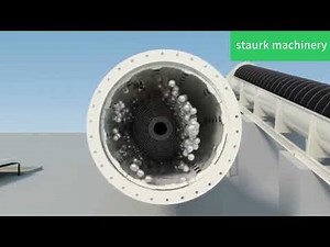3D animation how does a ball mill works, working principle, gold mining stone sand machine