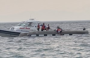 Reports of capsized boat off Woods Bay Pt. in Lake County