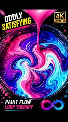 Endless Paint Flow 🖌️ | Relaxing Loop Therapy for Stress Relief #viralvideo #satisfying #shorts