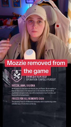 Mozzie removed from the game #RainbowSixSiege #R6News #TitaniumRolo | rainbow 6 siege