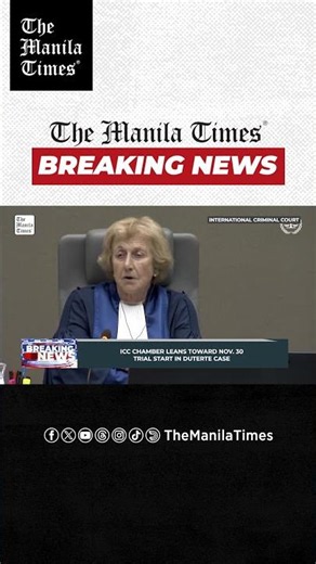 BREAKING: ICC chamber leans toward Nov. 30 trial start in Duterte case