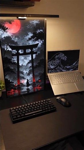 Portrait monitor setup 😀🔥 #desksetup