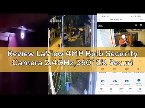 Review LaView 4MP Bulb Security Camera 2.4GHz,360° 2K Security Cameras Wireless Outdoor Indoor Full