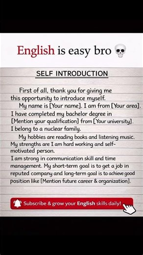 Self Introduction in English | Easy & Impressive Introduction for Students 🎤✨