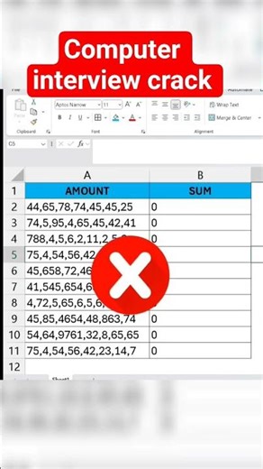 computer interview crack in #excel #computereducation #excelinterview