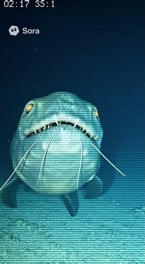 “4K CCTV Captures Terrifying Creature 3000ft Below Sea 😨 | Real Deep Sea Footage” #sora