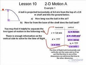 Physics 20: Kinematics - Intro to Two Dimensional Motion