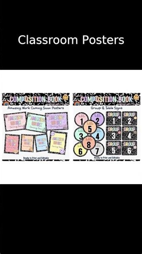Pastel Composition Notebook Classroom Decor!