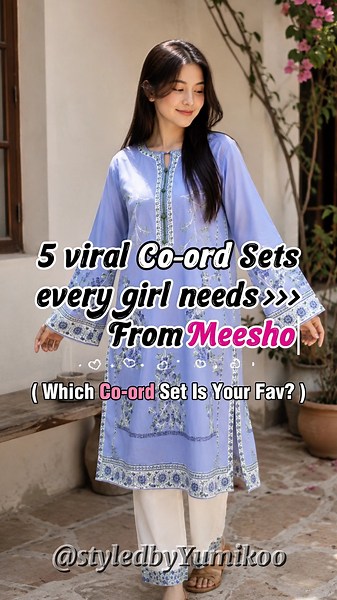 🌸 5 Beautiful Co-ord Sets Every Girl Needs! #cordsets #fashion #meeshohaul #fypシ #outfitideas