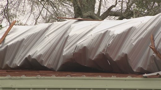 Severe storm damage in Hammond