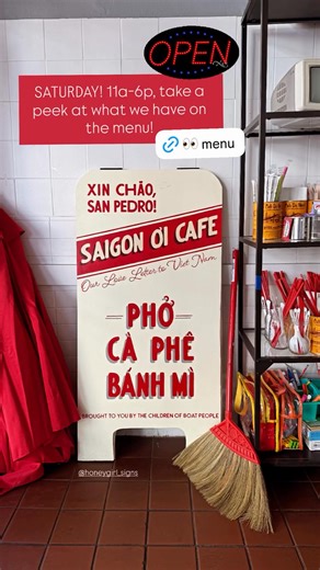 We will be open today from 11a-6p, take a peek at what we added! (Hint: it’s not phở but it’s one of our fav dishes) Saigon oi cafe located at 407 S 6th street San Pedro Menu: https://www.clover.com/online-ordering/saingon-oi-cafe--los-angeles | Saigon Oi Cafe San Pedro