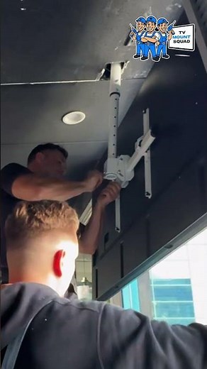 85" TV Ceiling Mount Installation in the restaurant | Professional Setup | TV Mount Squad
